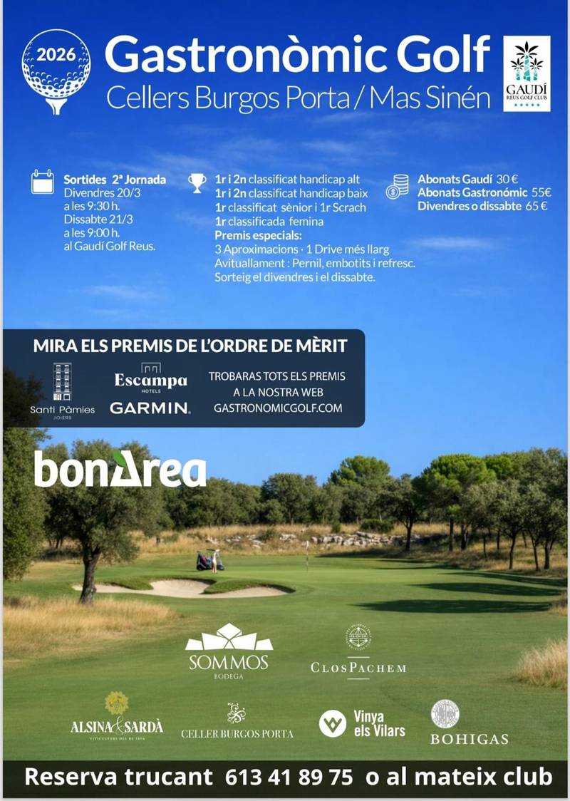 Circuito Gastronomic Golf Cellers Burgos Porta /Mas Sinén