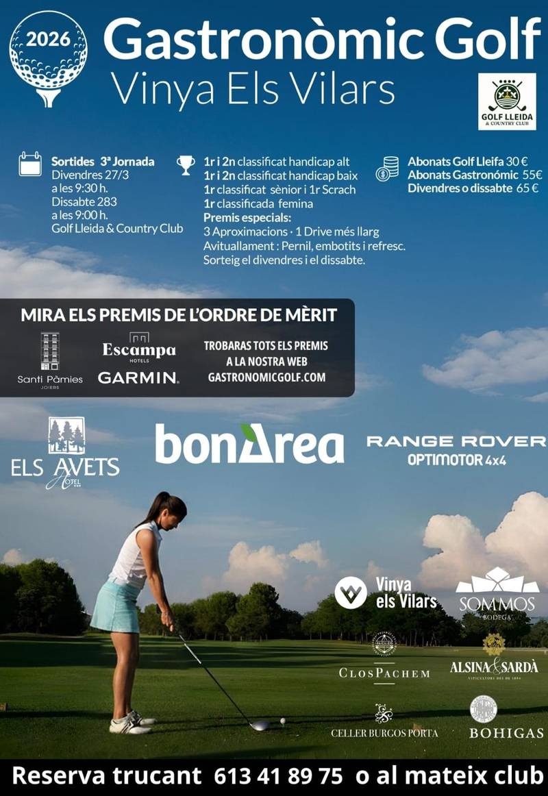 Circuito Gastronomic Golf Vinya Els Vilars