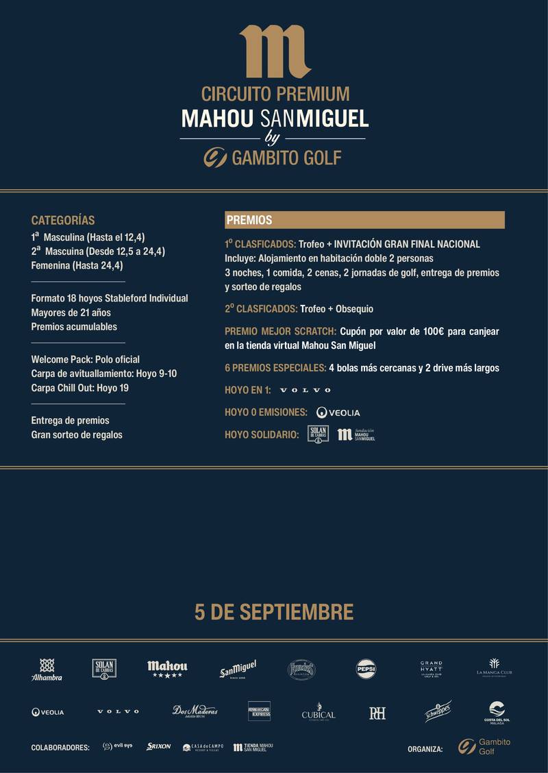 Circuito Premium Mahou San Miguel by Gambito Golf